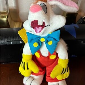 Disney Store Mini Bean Bag Plush ROGER RABBIT, Who Framed Roger Rabbit 8" w/Tags